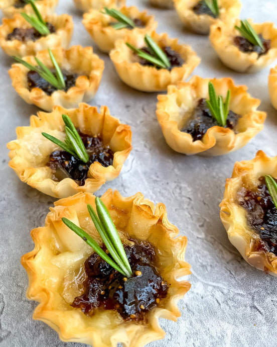 Brie & Spiced Fig Jam Phyllo Cups